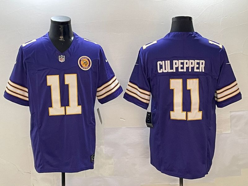 Men Minnesota Vikings #11 Culpepper Purple Throwback Three generation 2024 Nike Limited NFL Jersey style 2->oakland raiders->NFL Jersey
